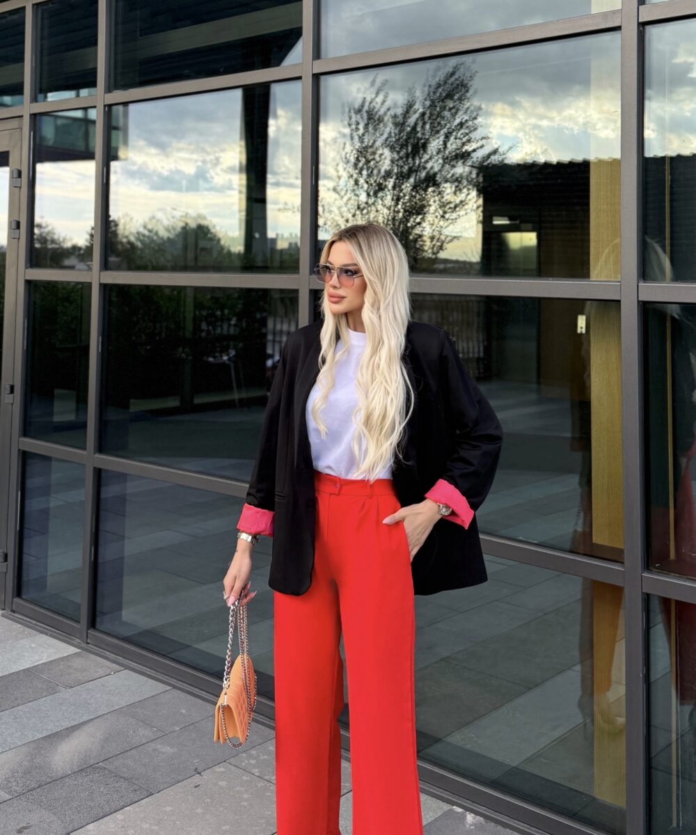 Siyah Astarlı Blazer Ceker
