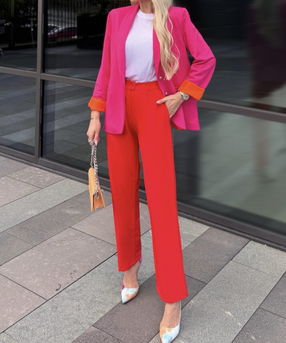 Narçiçeği Beli Lastikli  Straight Fit Yüksek bel Pantolon