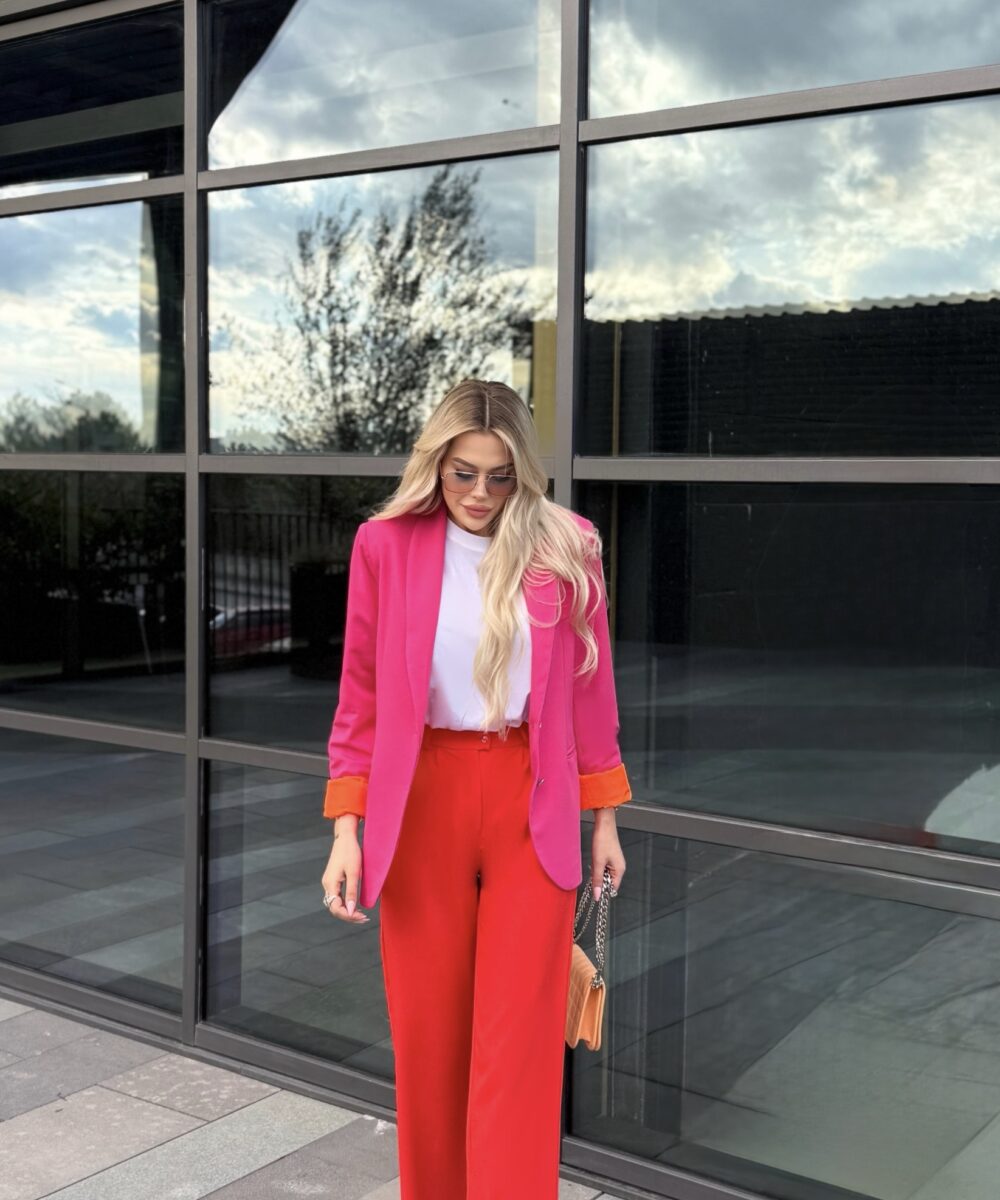 Pembe Astarlı Blazer Ceket - Görsel 4
